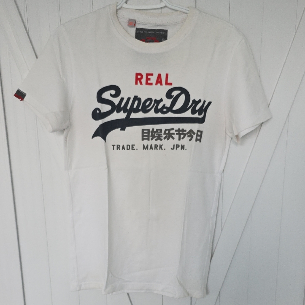 Superdry White Short Sleeve Tee Classic Crew Neck